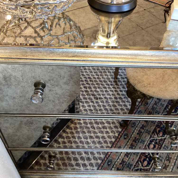 Ethan Allen Three Drawer Mirrored Chest