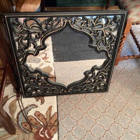 Carved Black Mirror