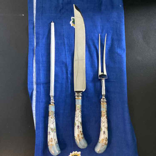 3 Piece Carving Set Dresden Floral