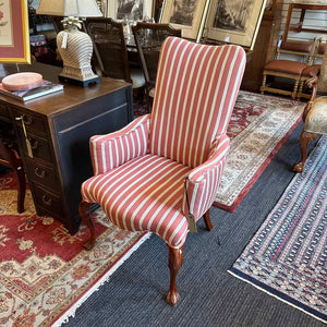 Pink Striped Arm Chair