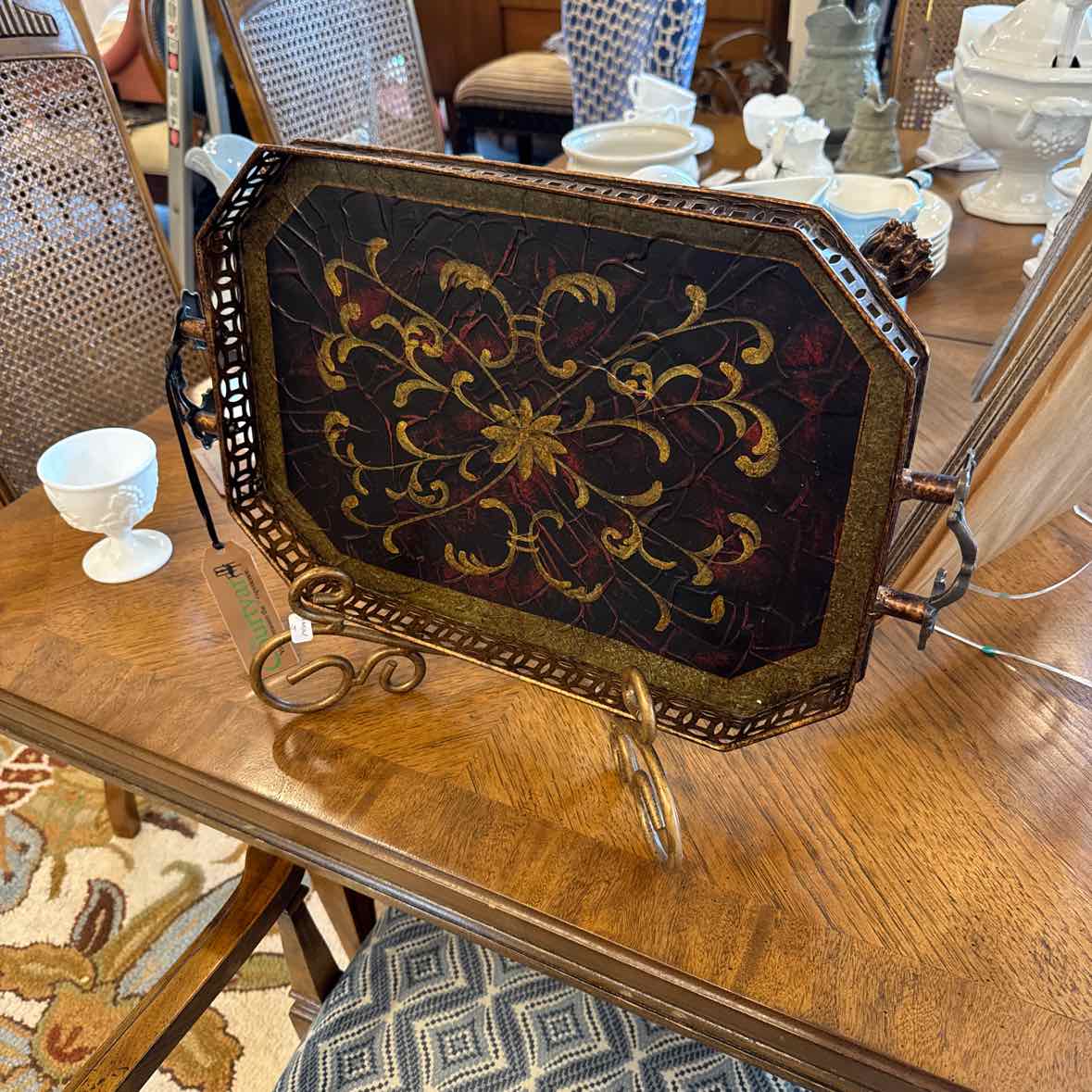 Metal Tray on Stand