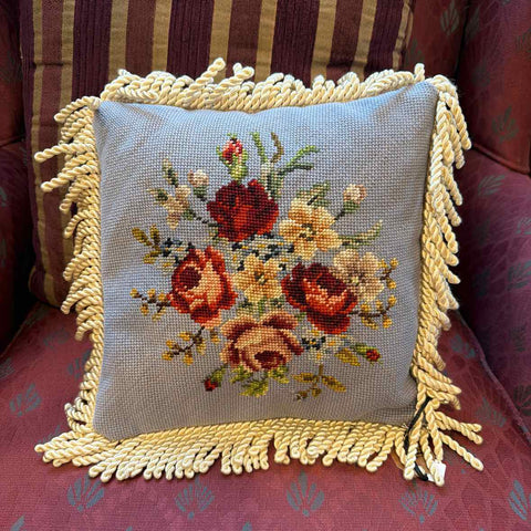 1940's Needlepoint Pillow