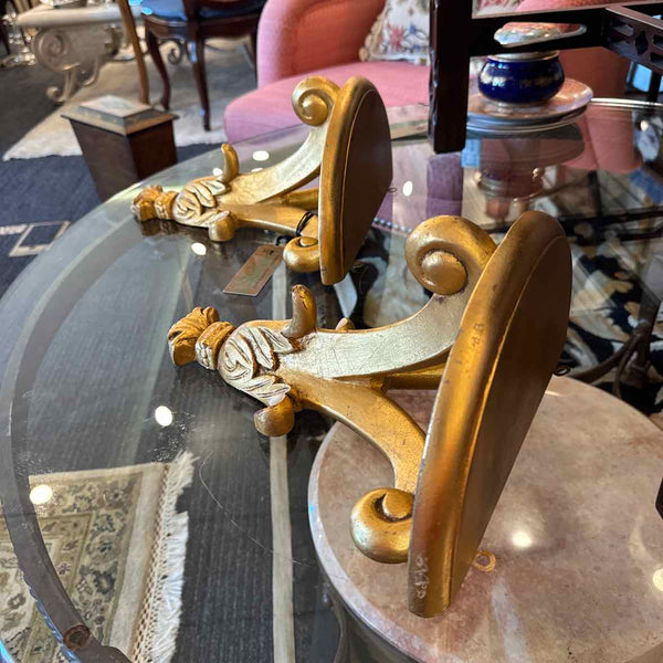 Pair of Gold Wall Shelves