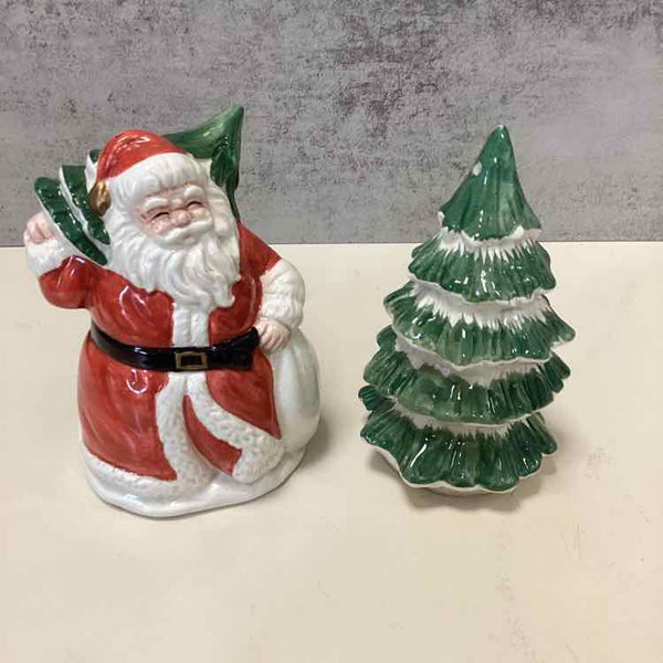 Santa & Tree Salt & Pepper Shakers (Ominous by Fitz &  Floyd)