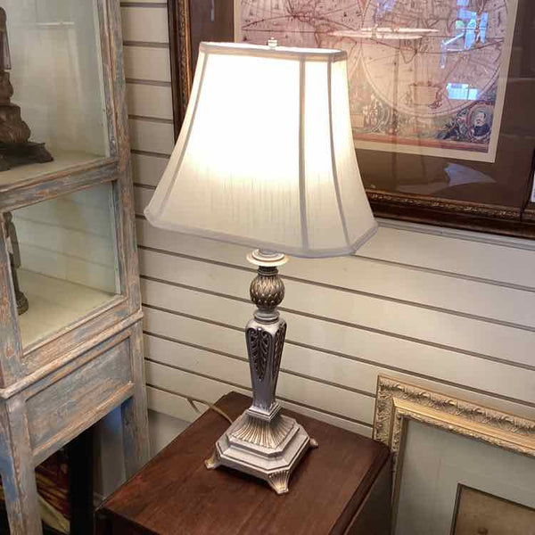 "As Is" Pair Of  Silver And Gold Lamps