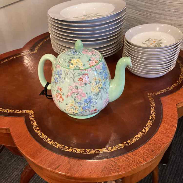Shelley Aqua Chintz Teapot