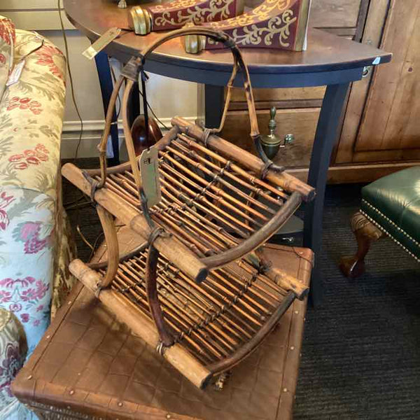 Vintage Bamboo Magazine Rack