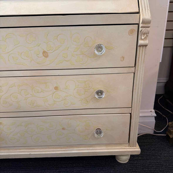 3-Drawer Cream Drop Down Secretary