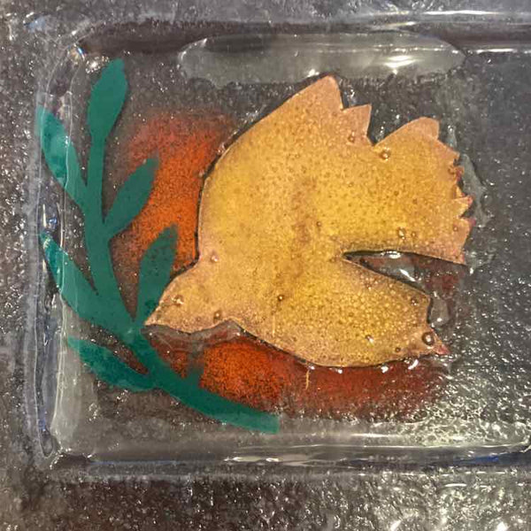 Peace Dove Fused Glass Tray