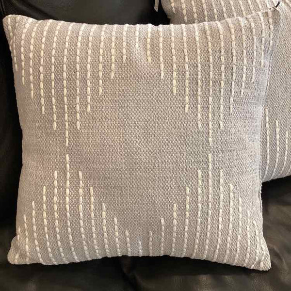 Light Blue with White Stitching Pillow