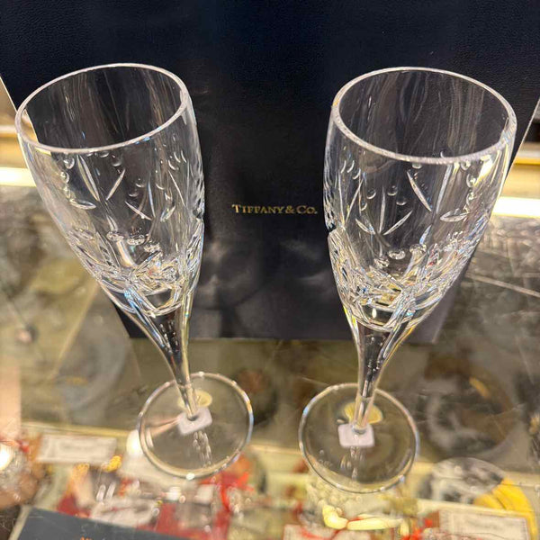 Two Tiffany Champagne Flutes