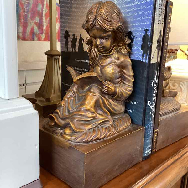 Boy and Girl Reading Bookends