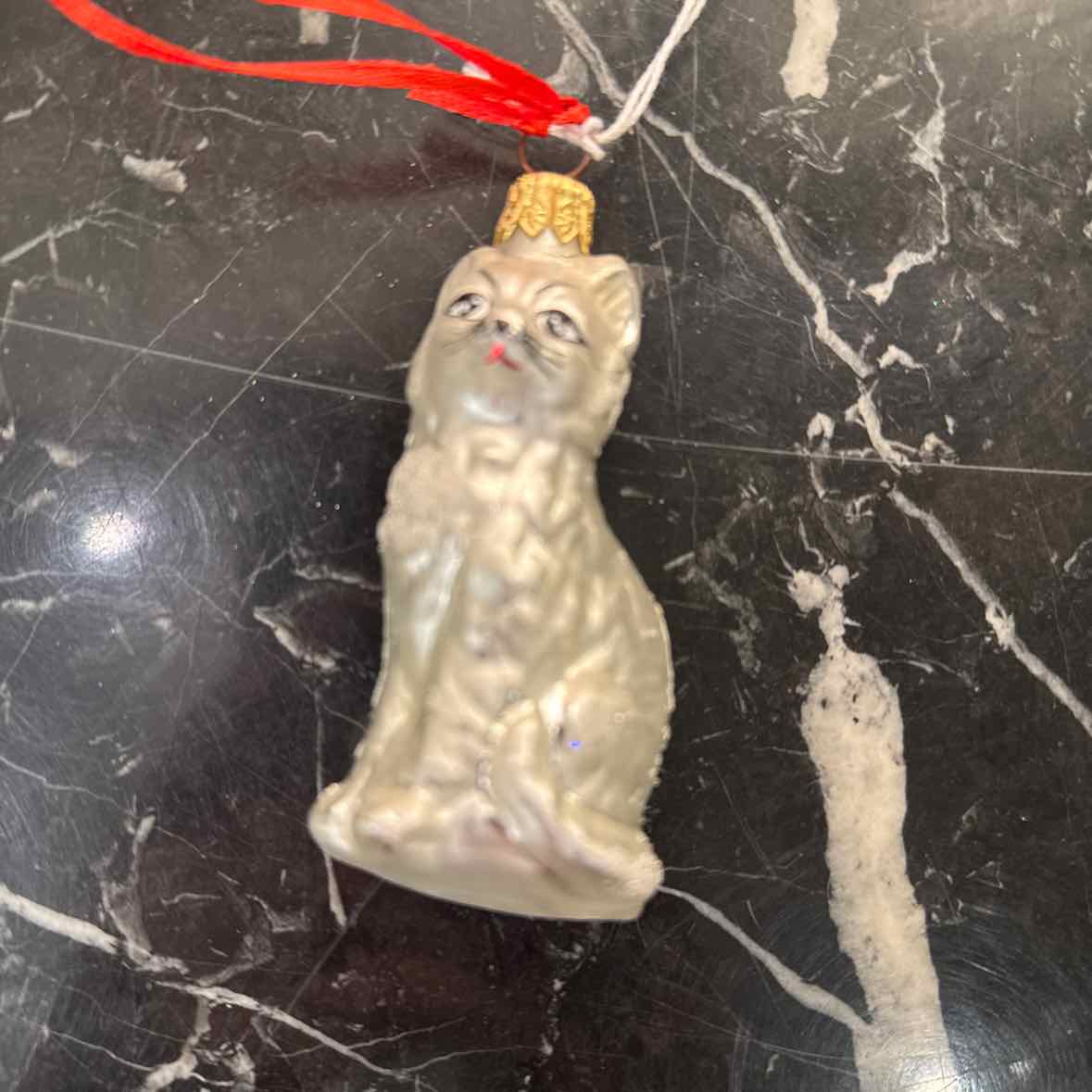 Radko White Kitty Ornament