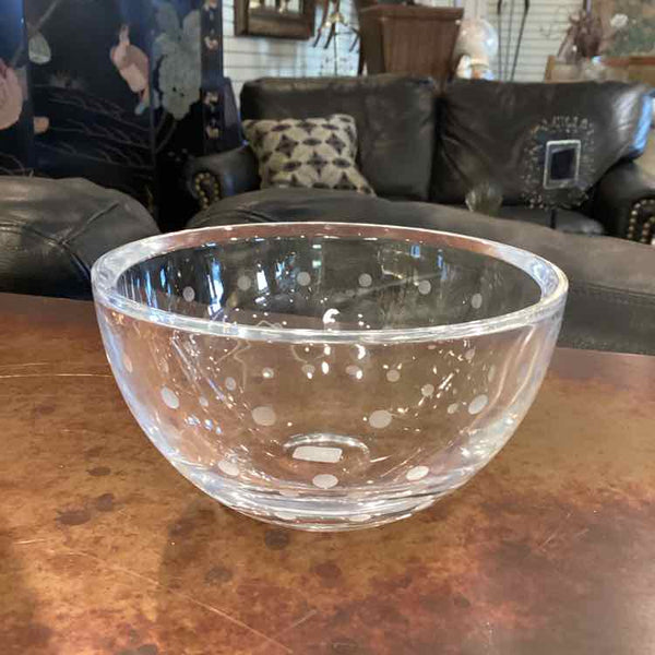 Kate Spade Crystal Bowl with Frosted Polka Dots
