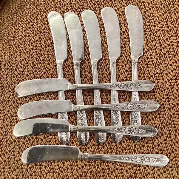 9 Butter Knives Royal Rose Intro 1939