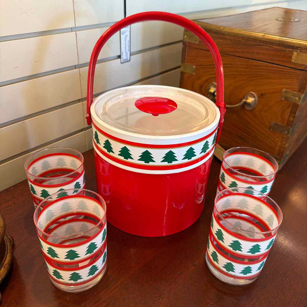 Georges Briard Ice Bucket, 4 Glasses