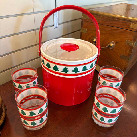 Georges Briard Ice Bucket, 4 Glasses