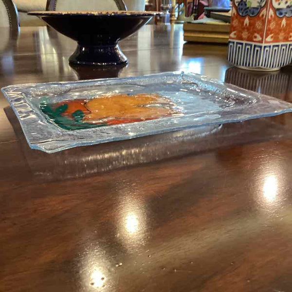Peace Dove Fused Glass Tray