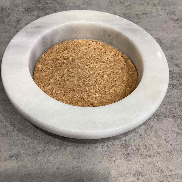 Set of 6 Marble Wine Coasters with Caddy