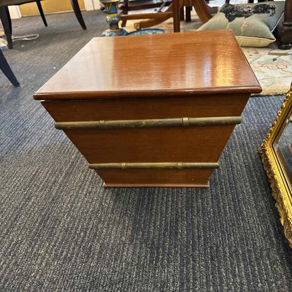 Wooden Wine Cooler w/Brass Handle