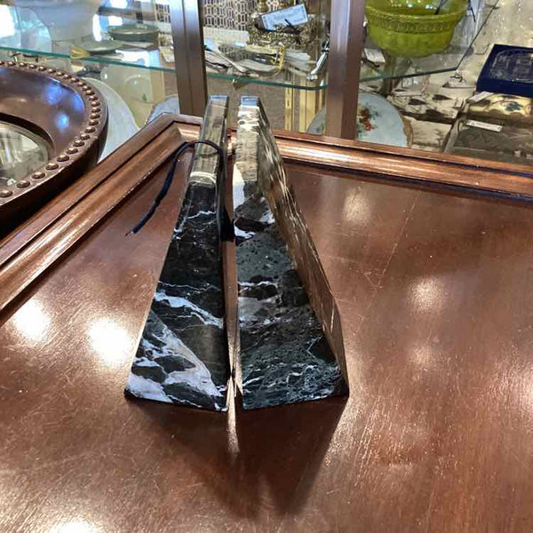 Marble Bookends - Black/White