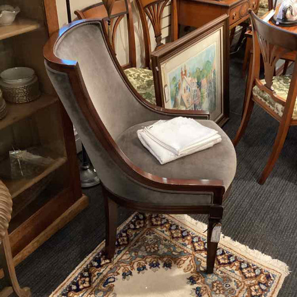 Gray Velvet Side Chair