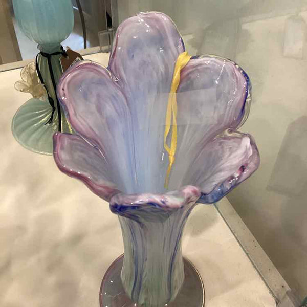 Pink And Blue Art Glass Vase