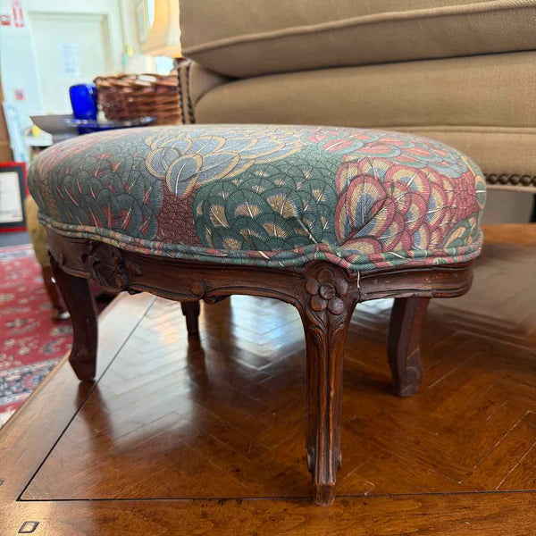 Peacock Print Step Stool