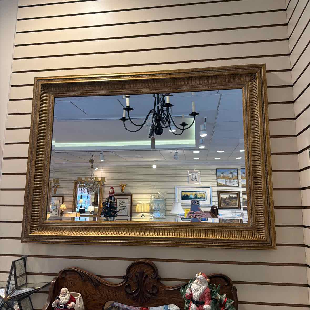 Large Frame Beveled Mirror
