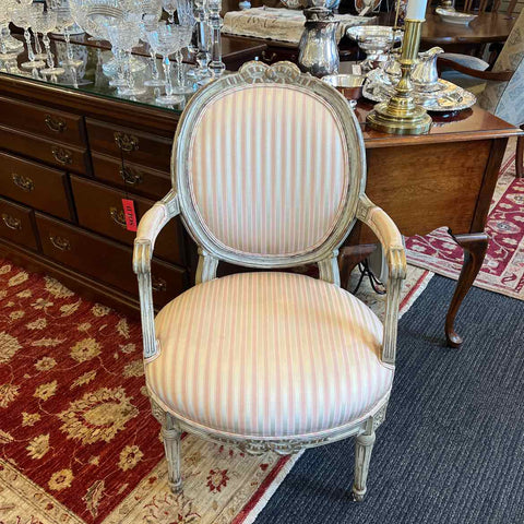 French Chair w/Pink Stripe