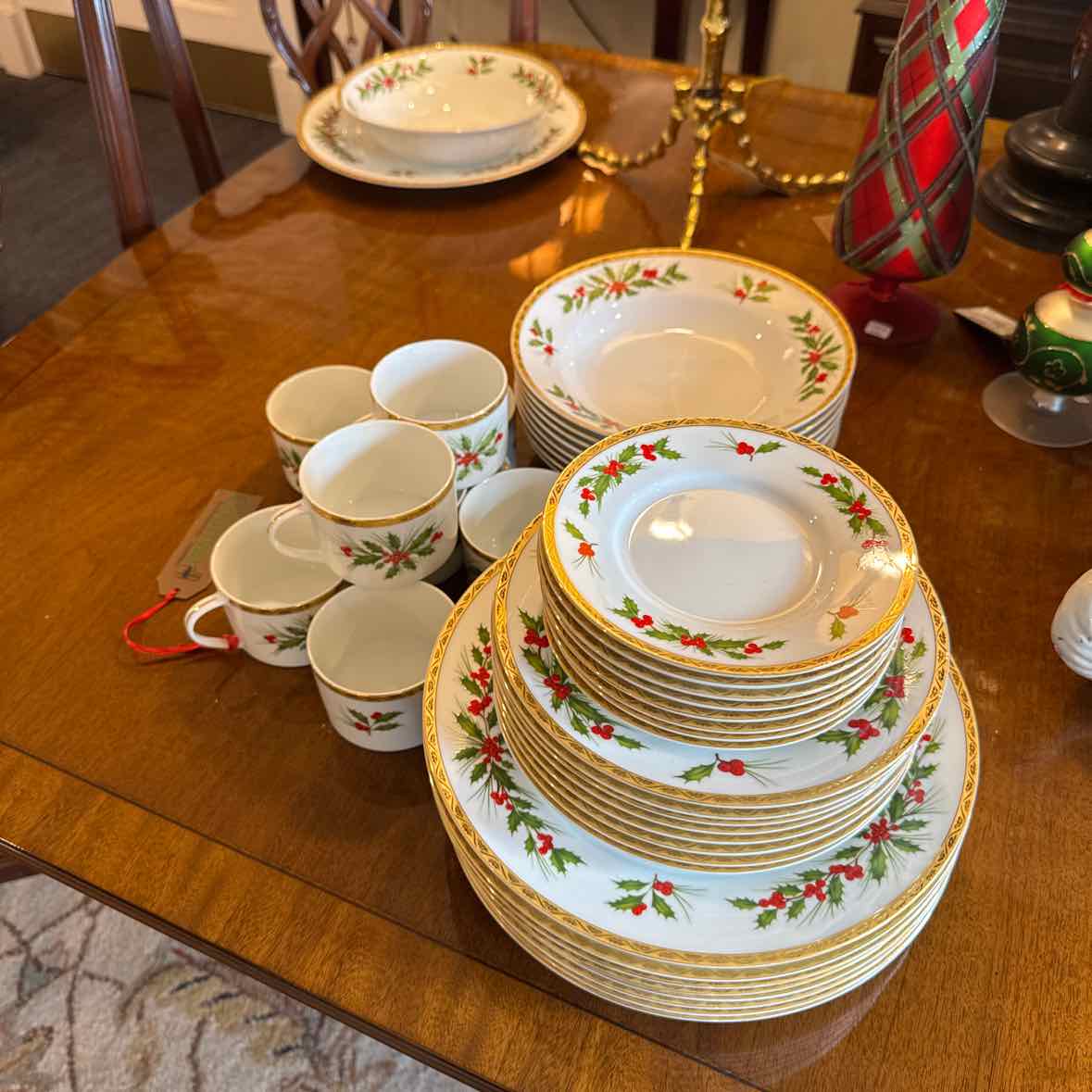 Gorham "Festive Holly" 42 Piece Set of China