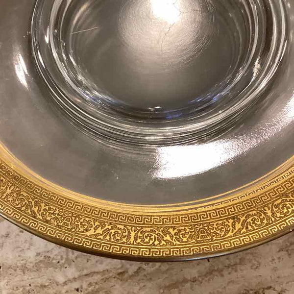 12 Glass w/Gold Rim Salad Dishes