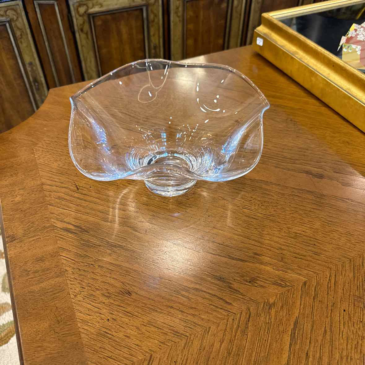 Simon Pearce Scalloped Glass Bowl