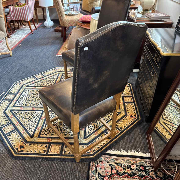 Rustic Leather Side Chair