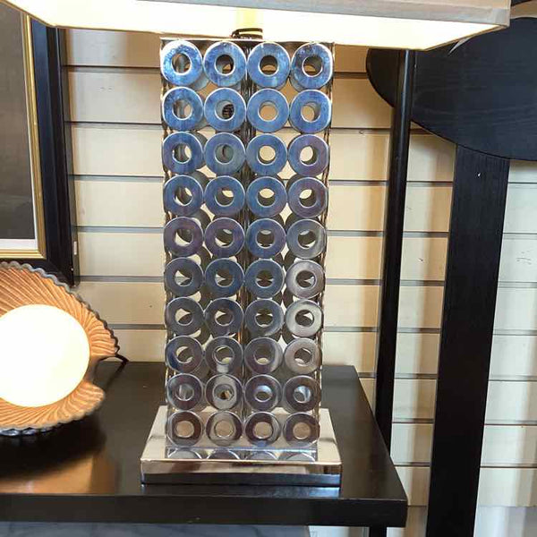 Silver Circled Lamp