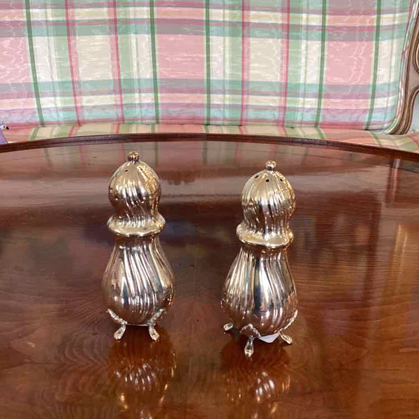 Pair Of Danish Silverplate Salt And  Pepper Shakers