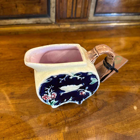 Blue Majolica Blue Creamer