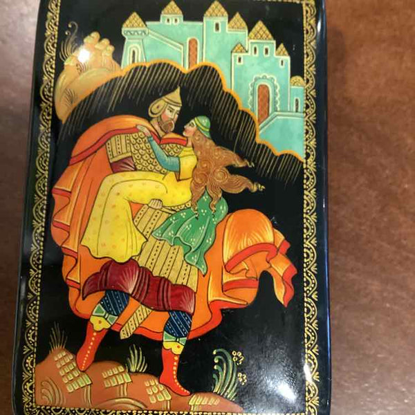 Russian Black Lacquer Box