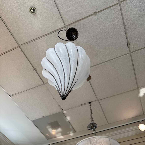 Frosted Murano Glass  Tear Drop Hanging Fixture