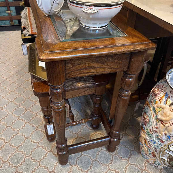 Wood And Glass Console Table