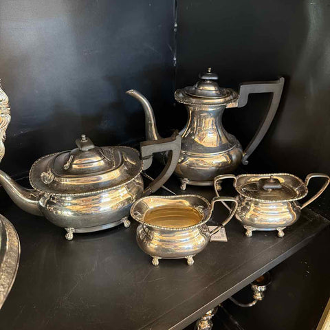 4 Piece English Sheffield Coffee Service
