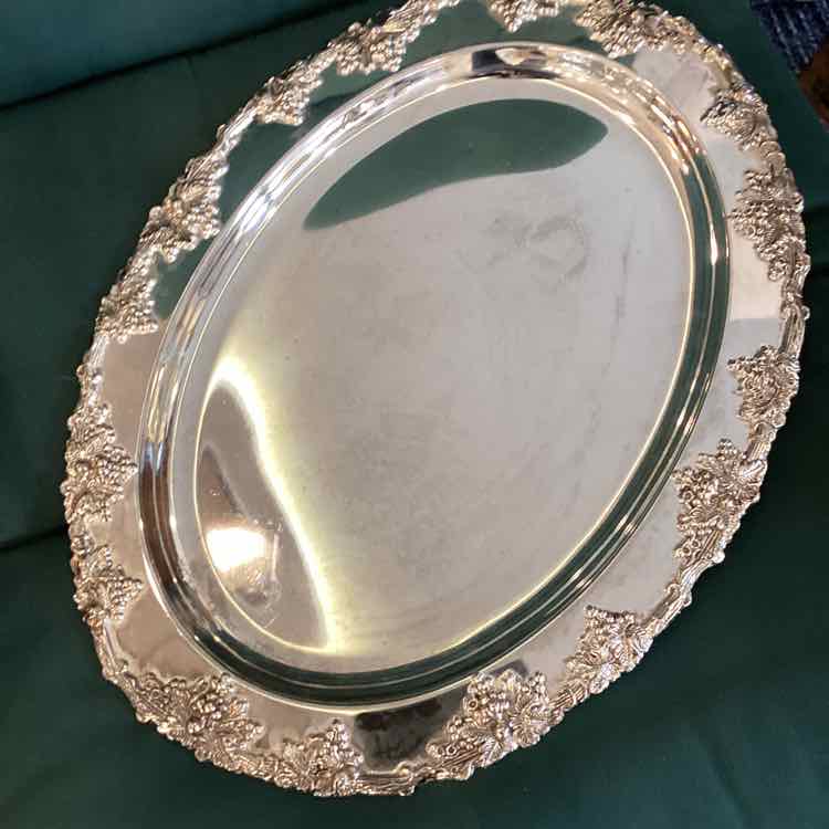 Oval SLP Tray w/Grape Design