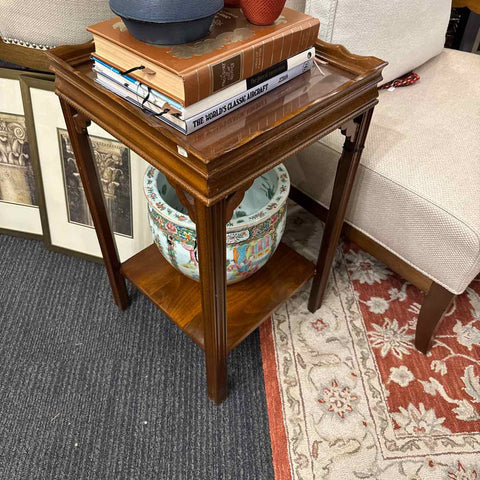 Side Table w/ Glass Top