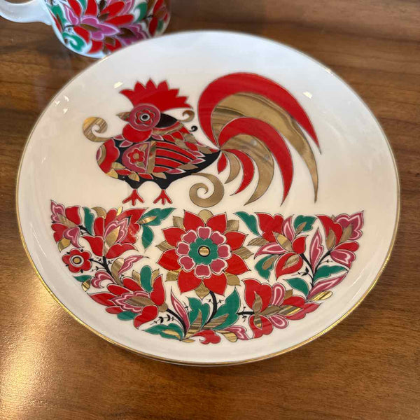 Imperial Rooster Cup & Saucer