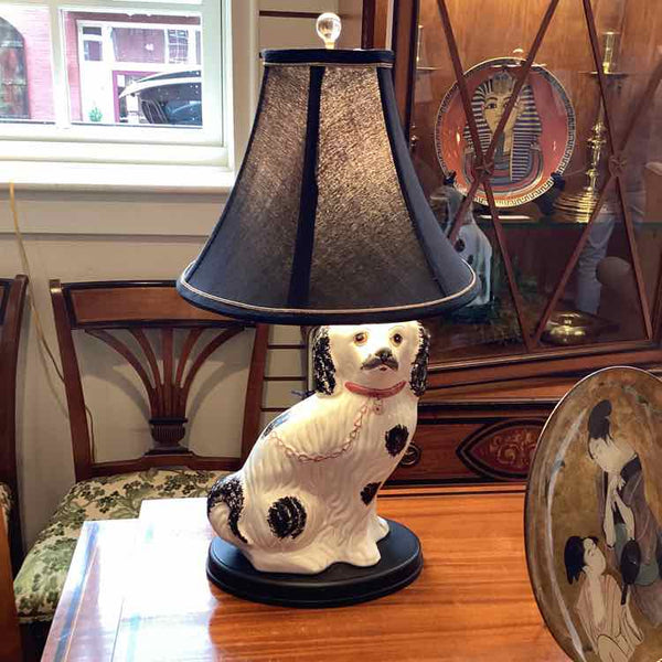 Ceramic Staffordshire Style Dog Lamp