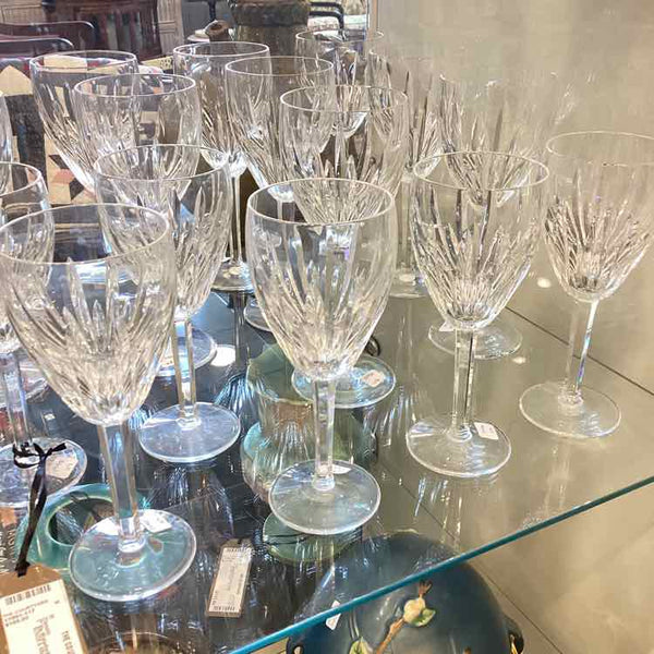 Six Waterford Golden Carina White Wine Glasses