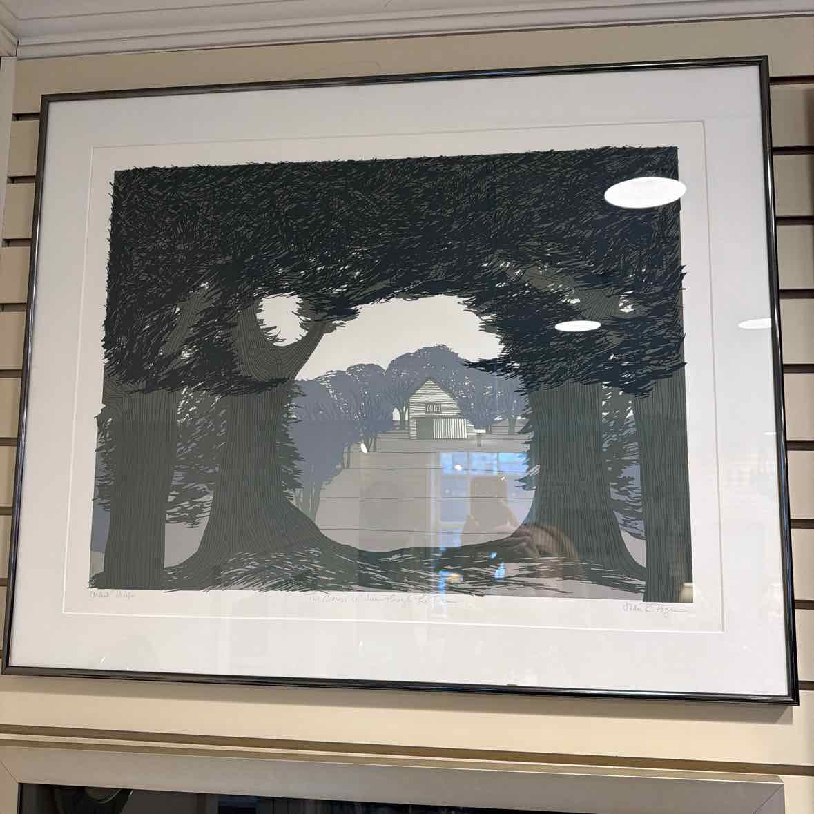 Silver Framed "A View Through the Trees" Painting