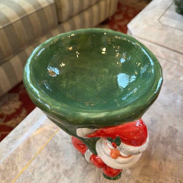 Ceramic Santa, Standing Compote