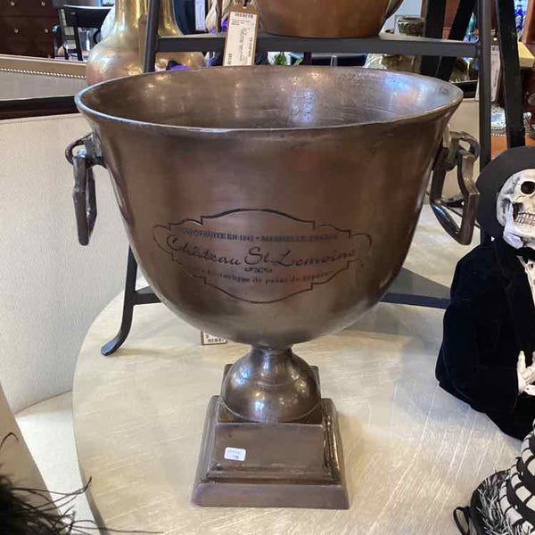 Bronze Pedestal Urn for Beverage or Vase