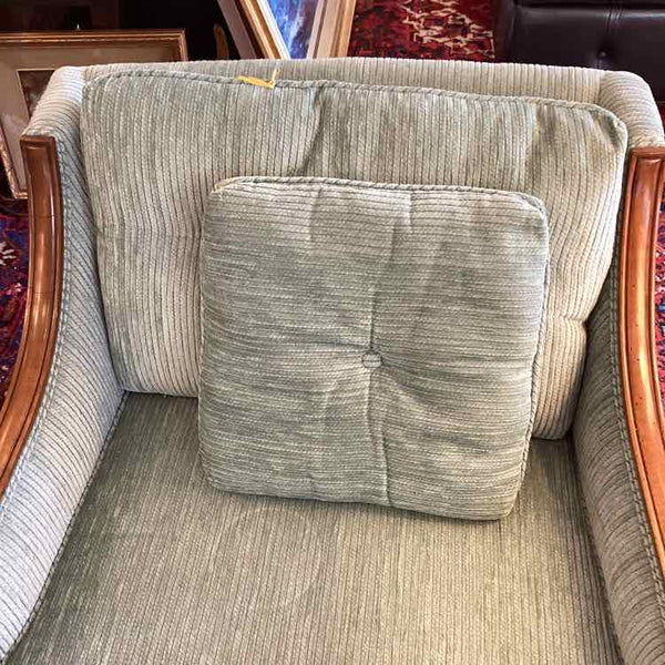 MCM Turquoise Corduroy Chair